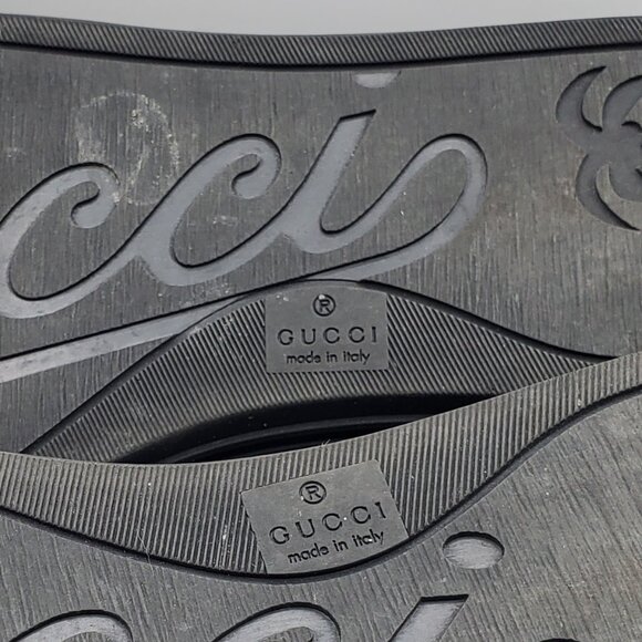 AUTHENTIC GUCCI MENS ORIGINAL GG LOW TOP CANVAS with LEATHER SNEAKERS - Picture 14 of 14